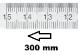 HORIZONTAL FLEXIBLE RULE CLASS II RIGHT TO LEFT 300 MM SECTION 13x0,5 MM<BR>REF : RGH96-D2300B050